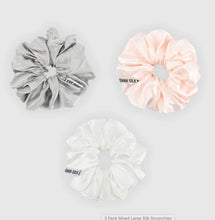 Load image into Gallery viewer, 3 Pack mixed large silk scrunchies
