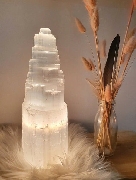 Selenite Lamp - 30cm